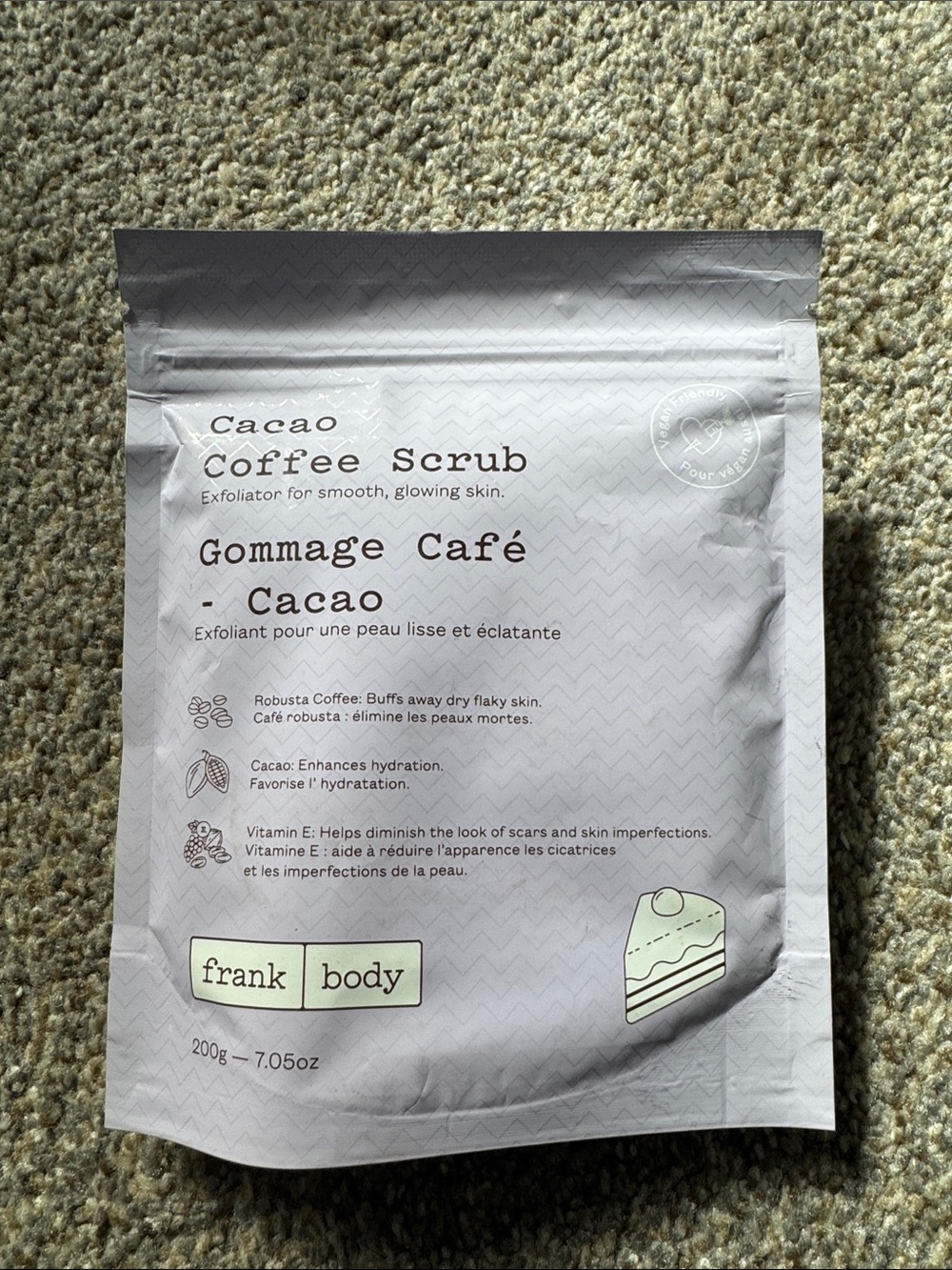 FRANK BODY CACAO COFFEE SCRUB 7.05 oz